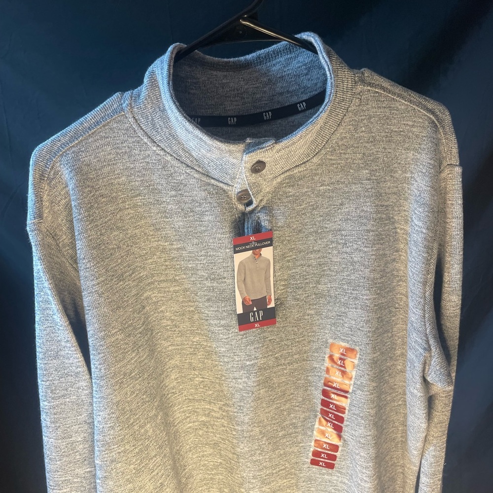 GAP Mock Neck Pullover *NWT* XL Gray